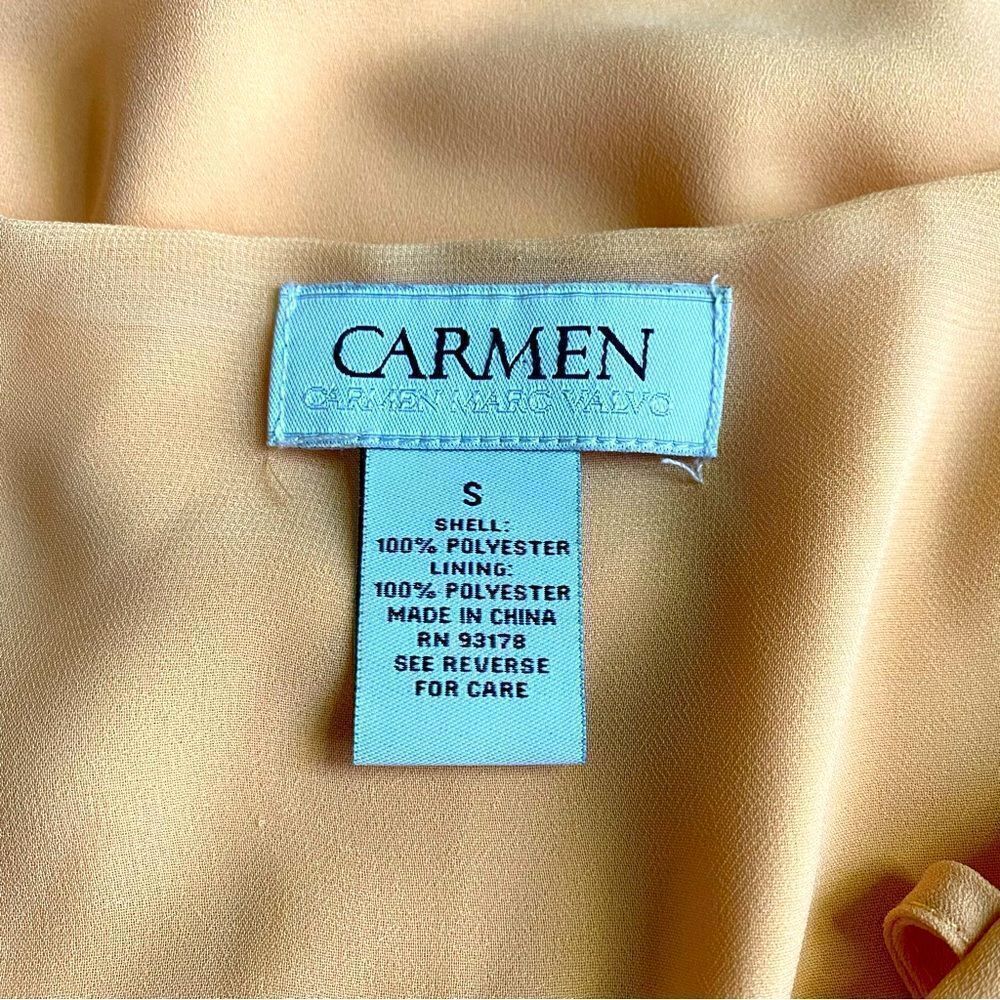 Carmen Marc Valvo Bell Sleeve Blouse Size S - Picture 6 of 8